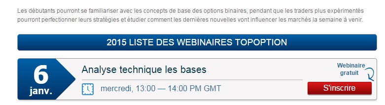 Les webinaires de Top Option : une façon ludique d’apprendre le trading