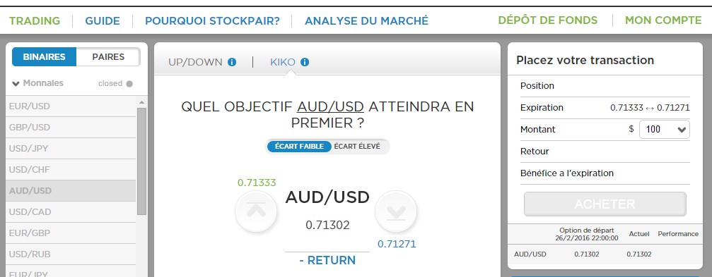 Plateforme de StockPair