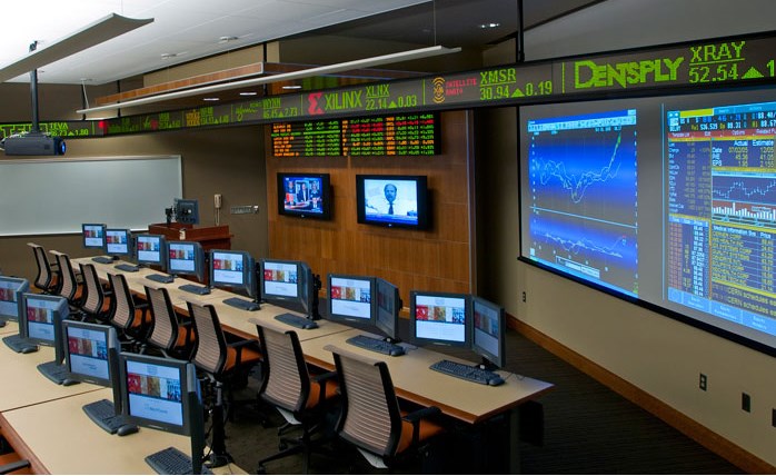 Exemple d’une salle de trading « classique »